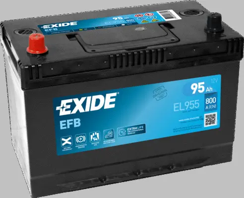 EL955 EXIDE Стартерная аккумуляторная батарея (фото 2)