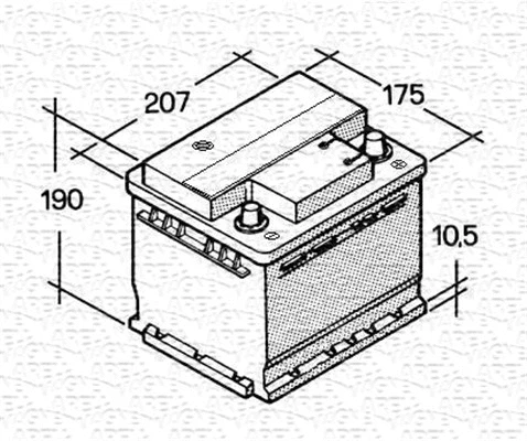 067143613003 MAGNETI MARELLI Стартерная аккумуляторная батарея (фото 1)