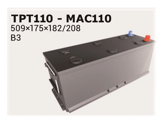 TPT110 IPSA Стартерная аккумуляторная батарея (фото 1)
