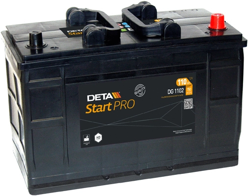 DG1102 DETA Стартерная аккумуляторная батарея (фото 2)