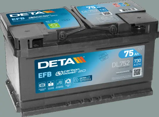 DL752 DETA Стартерная аккумуляторная батарея (фото 1)