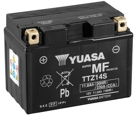 TTZ14S YUASA Стартерная аккумуляторная батарея (фото 1)