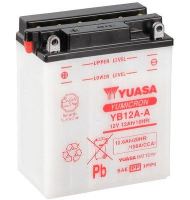 YB12A-A YUASA Стартерная аккумуляторная батарея (фото 1)