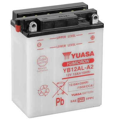 YB12AL-A2 YUASA Стартерная аккумуляторная батарея (фото 1)