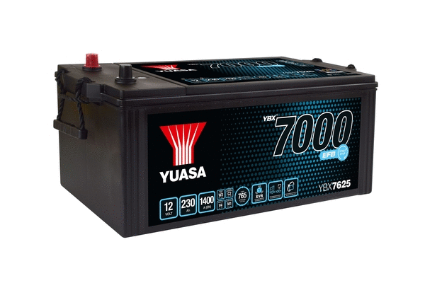 YBX7625 YUASA Стартерная аккумуляторная батарея (фото 1)
