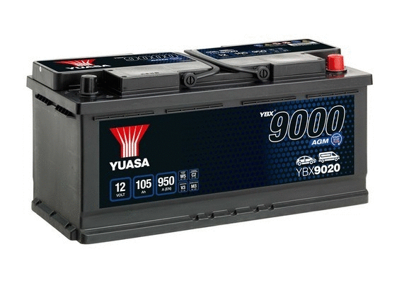 YBX9020 YUASA Стартерная аккумуляторная батарея (фото 1)