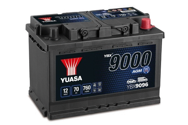 YBX9096 YUASA Стартерная аккумуляторная батарея (фото 1)
