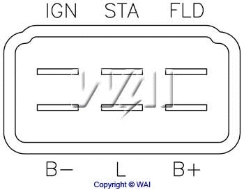 IN551 WAIGLOBAL Регулятор генератора (фото 2)