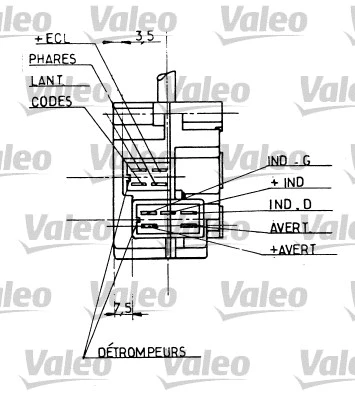 251206 VALEO Выключатель на рулевой колонке (фото 1)