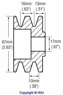 24-1101 WAIGLOBAL Ременный шкив, генератор (фото 2)