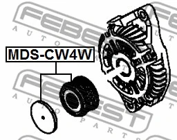 MDS-CW4W FEBEST Ременный шкив, генератор (фото 2)