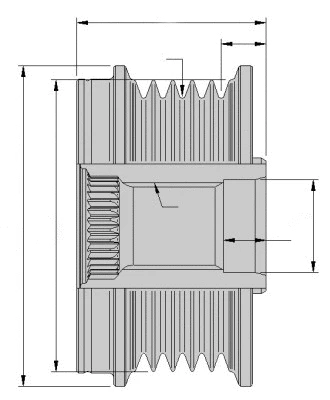 9XU 358 038-001 BEHR/HELLA/PAGID Механизм свободного хода генератора (фото 2)