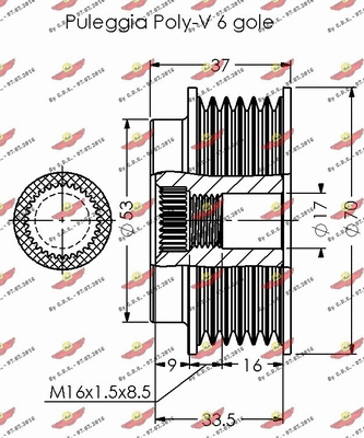 03.80343 AUTOKIT Механизм свободного хода генератора (фото 2)