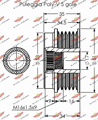 03.80345 AUTOKIT Механизм свободного хода генератора (фото 2)