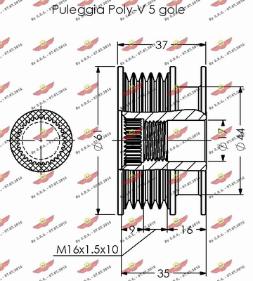 03.80346 AUTOKIT Механизм свободного хода генератора (фото 2)