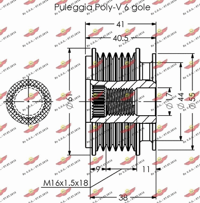 03.80350 AUTOKIT Механизм свободного хода генератора (фото 2)