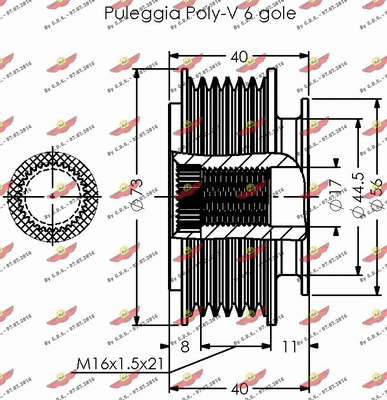 03.80351 AUTOKIT Механизм свободного хода генератора (фото 2)