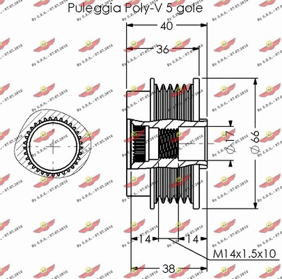 03.81620 AUTOKIT Механизм свободного хода генератора (фото 2)