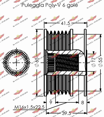 03.81685 AUTOKIT Механизм свободного хода генератора (фото 2)