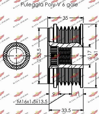 03.81686 AUTOKIT Механизм свободного хода генератора (фото 2)