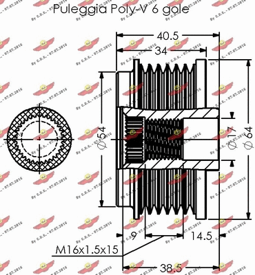 03.81687 AUTOKIT Механизм свободного хода генератора (фото 2)