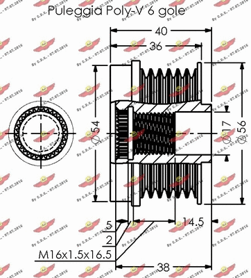 03.81764 AUTOKIT Механизм свободного хода генератора (фото 2)