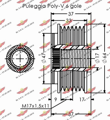 03.81805 AUTOKIT Механизм свободного хода генератора (фото 2)