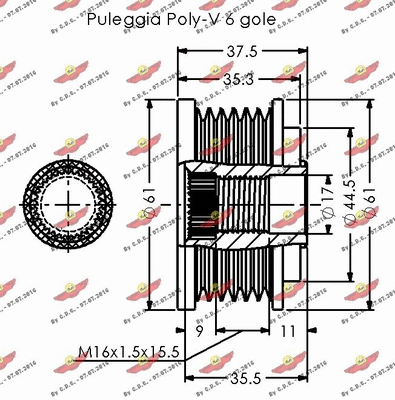 03.81807 AUTOKIT Механизм свободного хода генератора (фото 2)