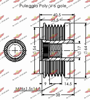 03.81808 AUTOKIT Механизм свободного хода генератора (фото 2)