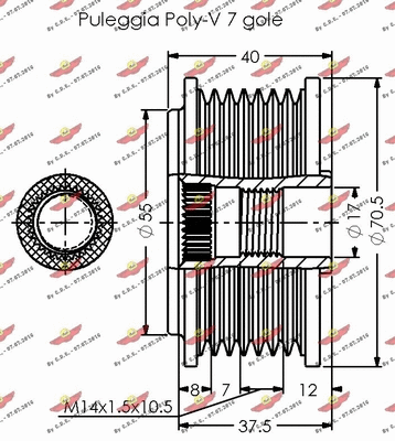 03.81809 AUTOKIT Механизм свободного хода генератора (фото 2)