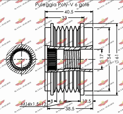 03.81850 AUTOKIT Механизм свободного хода генератора (фото 2)