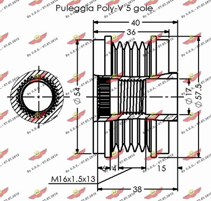 03.81884 AUTOKIT Механизм свободного хода генератора (фото 2)