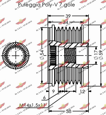 03.81939 AUTOKIT Механизм свободного хода генератора (фото 2)