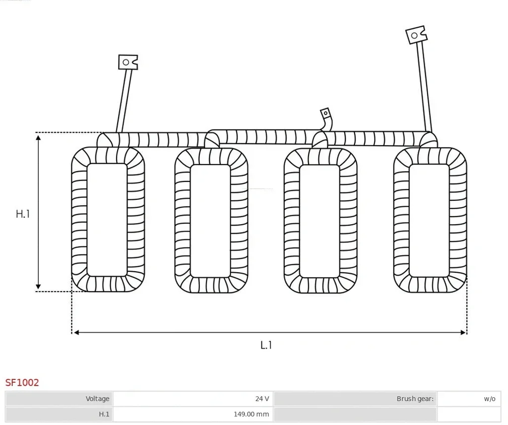 SF1002 AS-PL Обмотка возбуждения, стартер (фото 2)