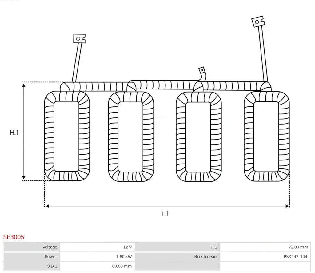 SF3005 AS-PL Обмотка возбуждения, стартер (фото 2)
