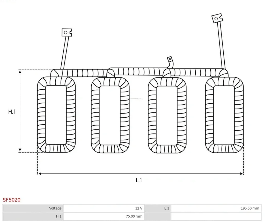 SF5020 AS-PL Обмотка возбуждения, стартер (фото 2)