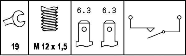 6ZF 004 846-001 BEHR/HELLA/PAGID Выключатель, фара заднего хода (фото 2)