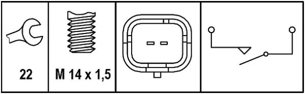 6ZF 008 621-331 BEHR/HELLA/PAGID Выключатель, фара заднего хода (фото 2)