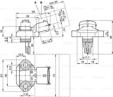 0 281 002 244 BOSCH Датчик, давление наддува (фото 6)