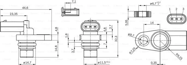 0 232 103 099 BOSCH Датчик, положение распределительного вала (фото 1)