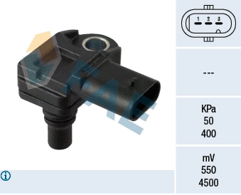 15136 FAE Датчик, давление во впускной трубе (фото 1)