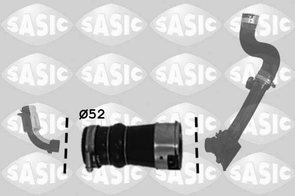 3334021 SASIC Трубка нагнетаемого воздуха (фото 1)