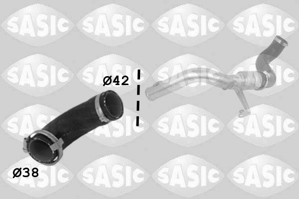 3336214 SASIC Трубка нагнетаемого воздуха (фото 1)