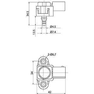 182054 HC-CARGO Датчик, давление во впускной трубе (фото 3)