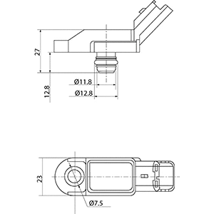 182062 HC-CARGO Датчик, давление во впускной трубе (фото 3)