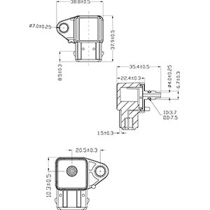 182065 HC-CARGO Датчик, давление во впускной трубе (фото 3)