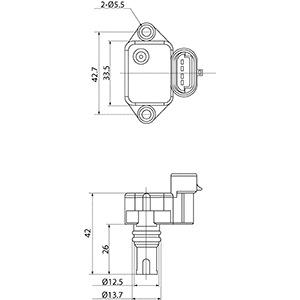 182083 HC-CARGO Датчик, давление во впускной трубе (фото 3)