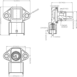 182129 HC-CARGO Датчик, давление во впускной трубе (фото 3)
