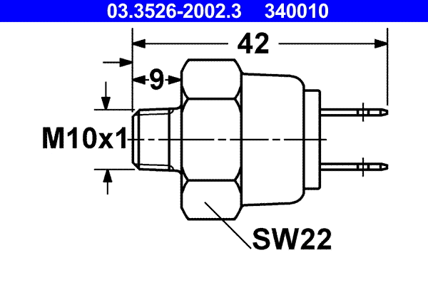 03.3526-2002.3 ATE Выключатель фонаря сигнала торможения (фото 1)