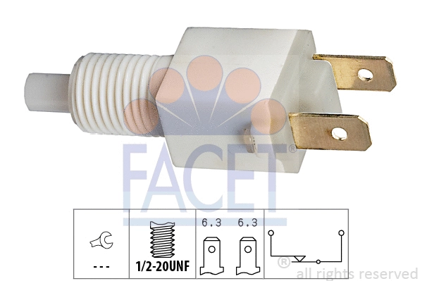 7.1034 FACET Выключатель фонаря сигнала торможения (фото 1)